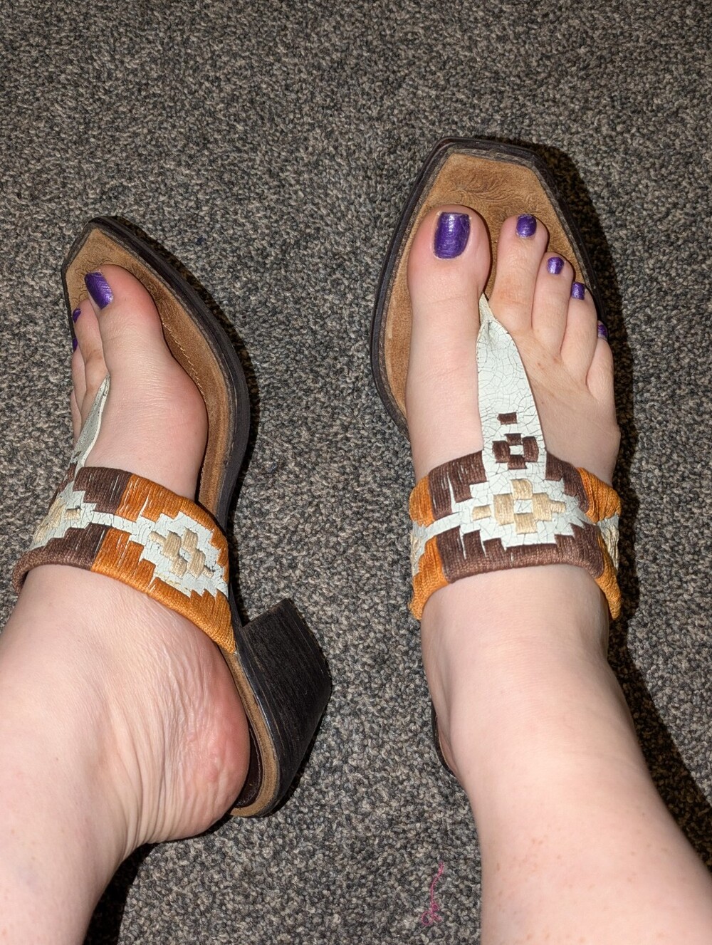 Sam Edelman Western Sandals With A Cowboy Heel